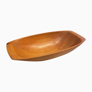 Mid-Century Scandinavian Carved Pine Bowl attributed to Stig Sandqvist, 1970