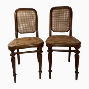 Sedie in vimini attribuite a Michael Thonet per Thonet, fine XIX secolo, set di 2
