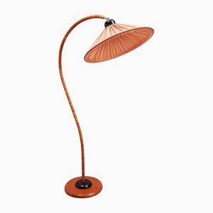 Art Deco Style Pink Swan Neck Floor Lamp from Markslöjd, 1970s