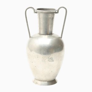 Art Deco Pewter Vase by Rolf Engströmer for FAK, Sweden, 1935