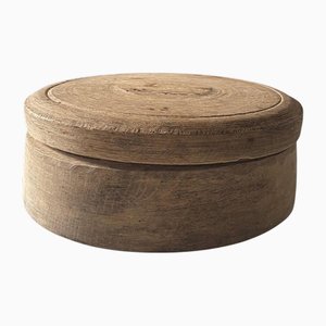Boîte Wabi-Sabi en Chêne avec Patine Sculptée à la Main, Suède, 1850s