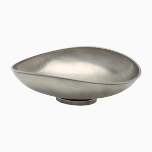 Mid-Century Modern Brushed Pewter Bowl attributed to Schreuder & Olsson, Sweden, 1963