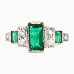 Vintage Ruby and Diamond Ring, 1920s