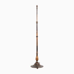 Antique Oxy-Copper Standard Floor Lamp, 1920s