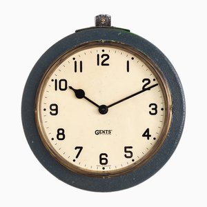 Frühe blau lackierte Wanduhr von Gents of Leicester, 1920er