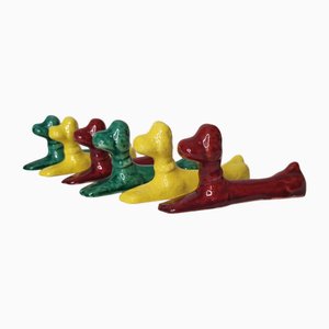 Ceramic Knife Holders from Vallauris, 1960s, Set of 6