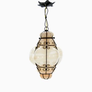 Murano Glass Lantern attributed to Seguso Vetri d'Arte, 1930s