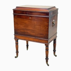 Kleine georgianische Kellerbox aus Mahagoni, 1800er