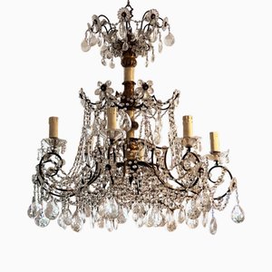 Large Decorative Genoese Chandelier with Eight Arms, 1950s