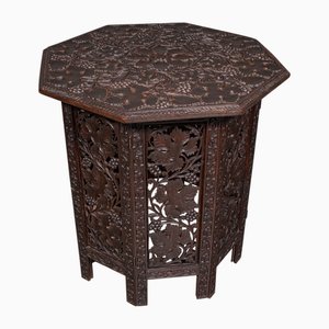 Antique Campaign Tea Table in Anglo Indian Teak, 1900