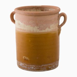Rustikale Grottaglie Vase aus Keramik, Italien, 19. Jh.