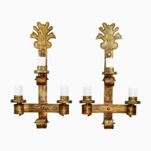 Lámparas de pared Mid-Century de metal. Juego de 2