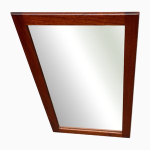 Specchio piccolo Mid-Century moderno in teak, Danimarca, anni '60