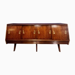 Credenza in legno e vetro, Italia, anni '60