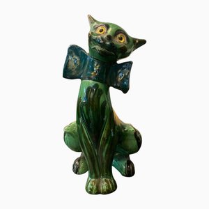 Art Nouveau Grotesque Cat by Ch. Brannam, 1910s