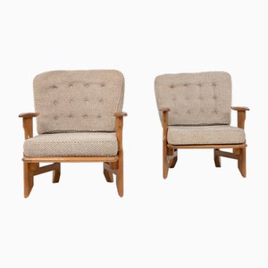 Armchairs by Guillerme et Chambron for Votre Maison, 1960s, Set of 2