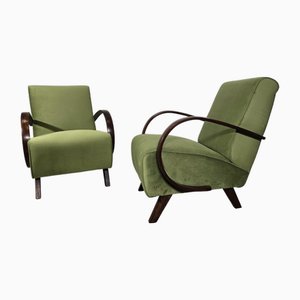 Set mit Sesseln von Jindrich Halabala, 1940er