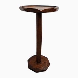 Mesa vegetal francesa vintage de madera, años 70