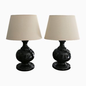 Lampade grandi in ceramica, Francia, anni '70-'80, set di 2