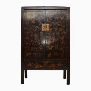 Meuble de Mariage Oriental Antique Laqué avec Chinoiseries, 1820