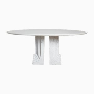 Samo Table in Carrara Marble by Carlo Scarpa for Gavina