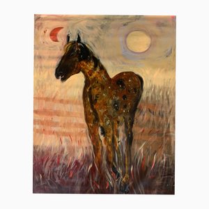 Monika Rossa, Un caballo, 2025, óleo sobre lienzo