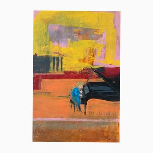 Monika Rossa, Un concerto, 2025, Olio su tela