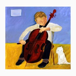 Monika Rossa, Cellist, 2016, Oil on Canvas