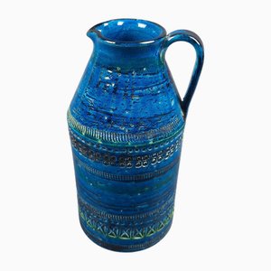 Blauer Vintage Krug, 1960er