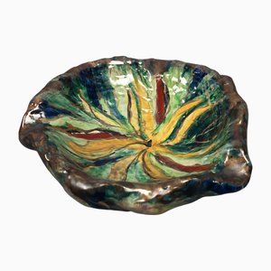 Ashtray in Majolica by Groppello, 1960