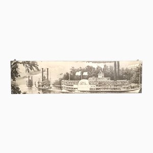 Panneau Décoratif Vintage sur Planche en Bois, 1950s