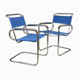 Bauhaus No B46 Tubular Armchairs from Thonet, 1930s, Set of 2