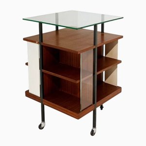 Carrello di servizio Mid-Century in legno, anni '50