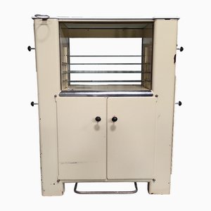 Doppelseitige medizinische Vitrine im Apothekenstil mit Glasböden
