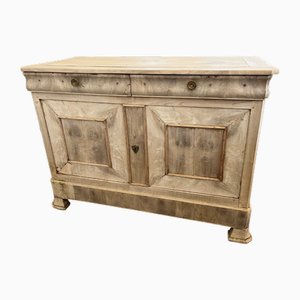 Italienisches Carlo X / Louis Philippe Buffet aus gebleichtem Nussholz, 19. Jh.
