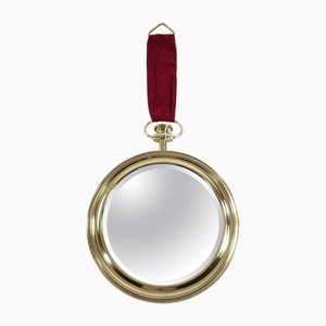 Vintage Italian Brass Wall Mirror, 1950