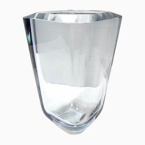 Vaso vintage in vetro trasparente di Strombergshyttan, anni '60