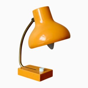 Lampe de Bureau Mid-Century Moderne Cocotte Doré et Jaune, France, 1950s