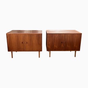 Low Danish Teak Sideboards by HG Furniture, 1960s, Set of 2