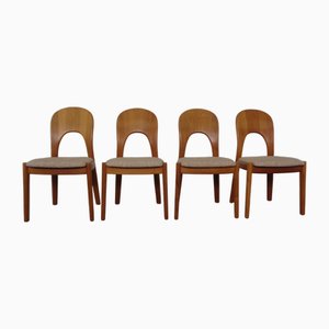 Sedie da pranzo Morten in teak di Niels Koefoed per Hornslet Møbelfabrik, anni '60, set di 4