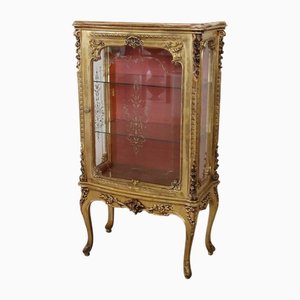 Small Vitrine in Carved and Gilded Wood