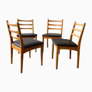 Sillas de comedor Mid-Century modernas de Schreiber Furniture, años 70. Juego de 4