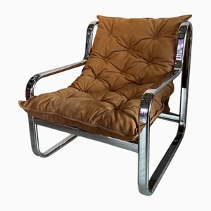 Italienischer brauner Sessel, 1970er