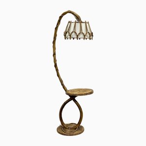 Vintage Rattan Floor Lamp, 1970s