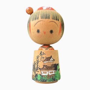 Vintage Hirosaki Castle Kokeshi Doll, Japan, 1960s