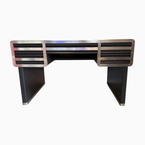 Scrivania in metallo e legno, anni '40