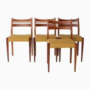 Sillas de comedor Mid-Century modernas de teca de Habeo, Alemania, años 60. Juego de 4