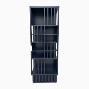 Étagère Tournante Style Art Nouveau Noire, 1980s