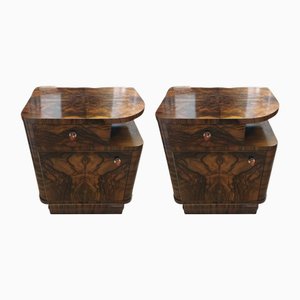 Art Deco Nachttische, 1920er, 2er Set