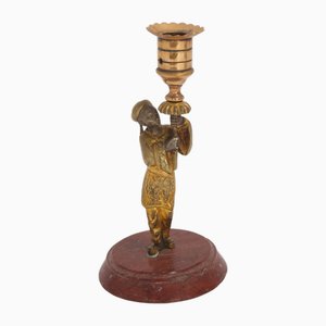 Bougeoir Colis en Bronze Doré, 1890s